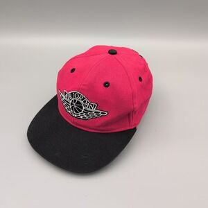 Air Jordan Wings Snapback Cap Hat Youth Red Black Adjustable Basketball